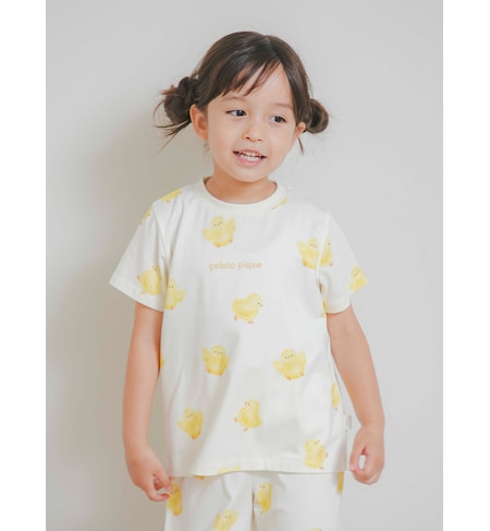 KIDS】ひよこ柄Tシャツ|gelato pique(ジェラート ピケ)の通販｜アイルミネ