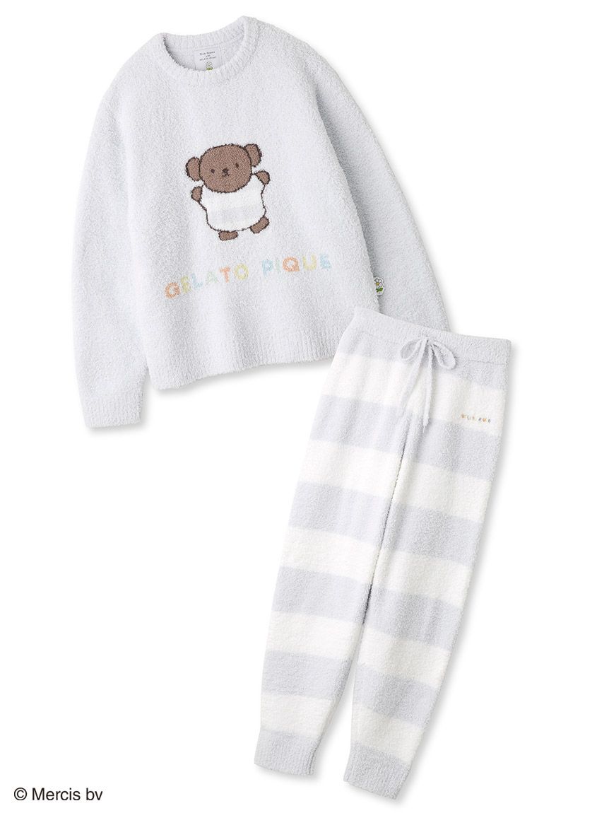 【Dick Bruna】ベビモコジャガードプルオーバー&ロングパンツセット