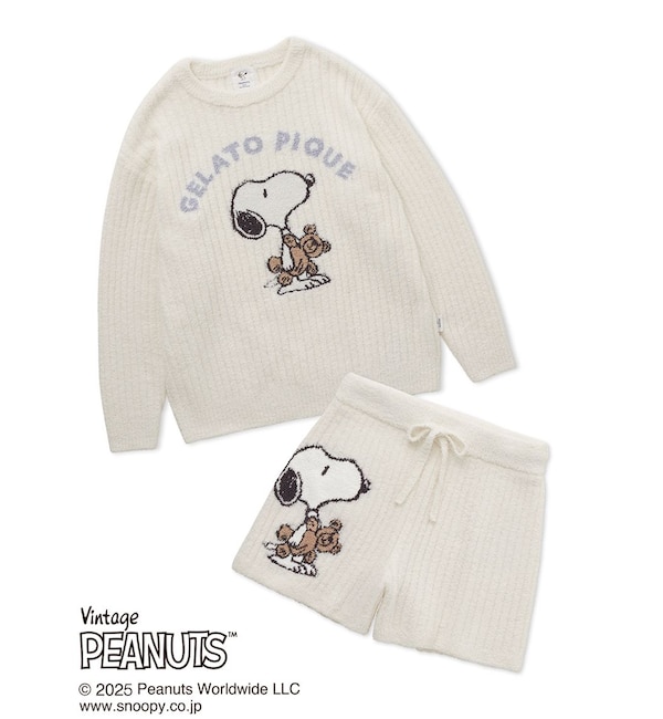 人気ファッションメンズ|【ジェラート　ピケ/gelato pique】 【PEANUTS】【ONLINE限定】SNOOPY×BEAR ジャガードプルオーバー&ショートパンツセット