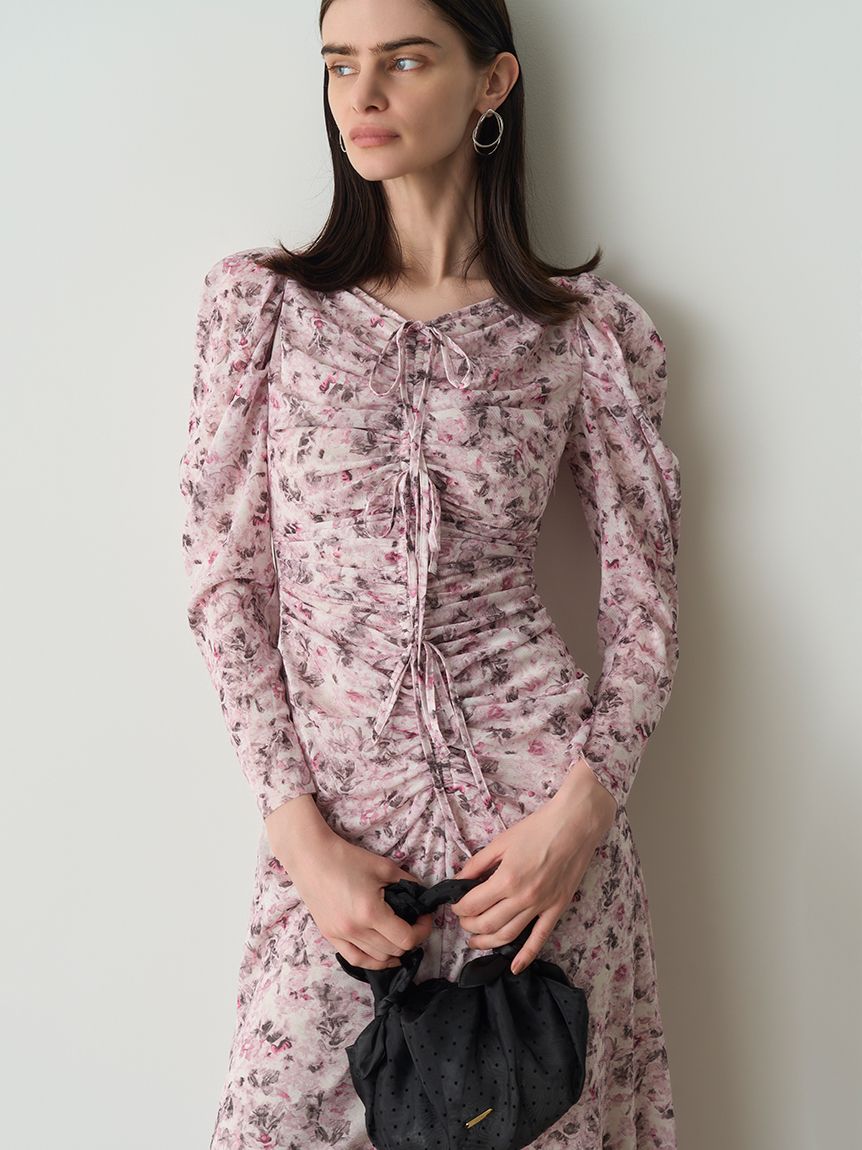 トリプルリボンチュールカットワンピース（マキシ丈/ロングワンピース）｜SNIDEL（スナイデル）｜ファッション通販｜ウサギオンライン公式通販サイト