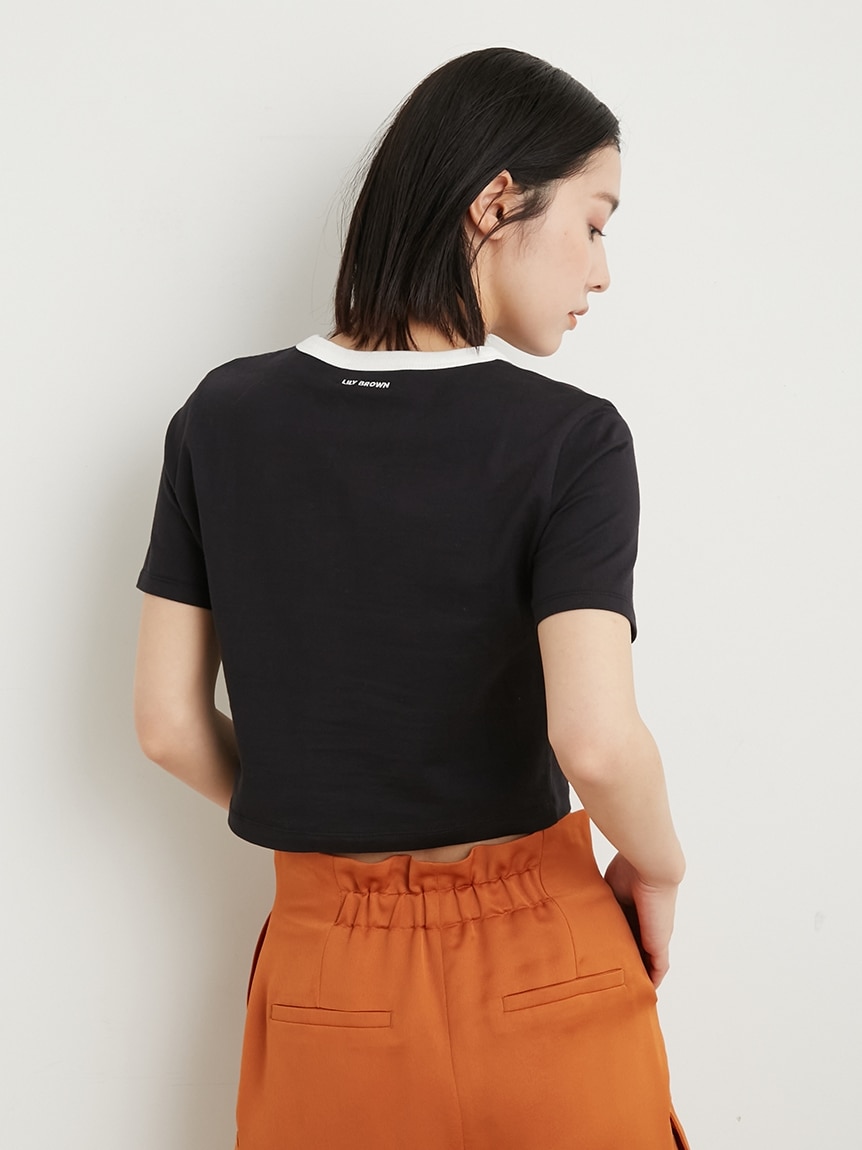 【WEB限定カラー】【LILY BROWN×MARY QUANT】バリエーションクロップドTシャツ