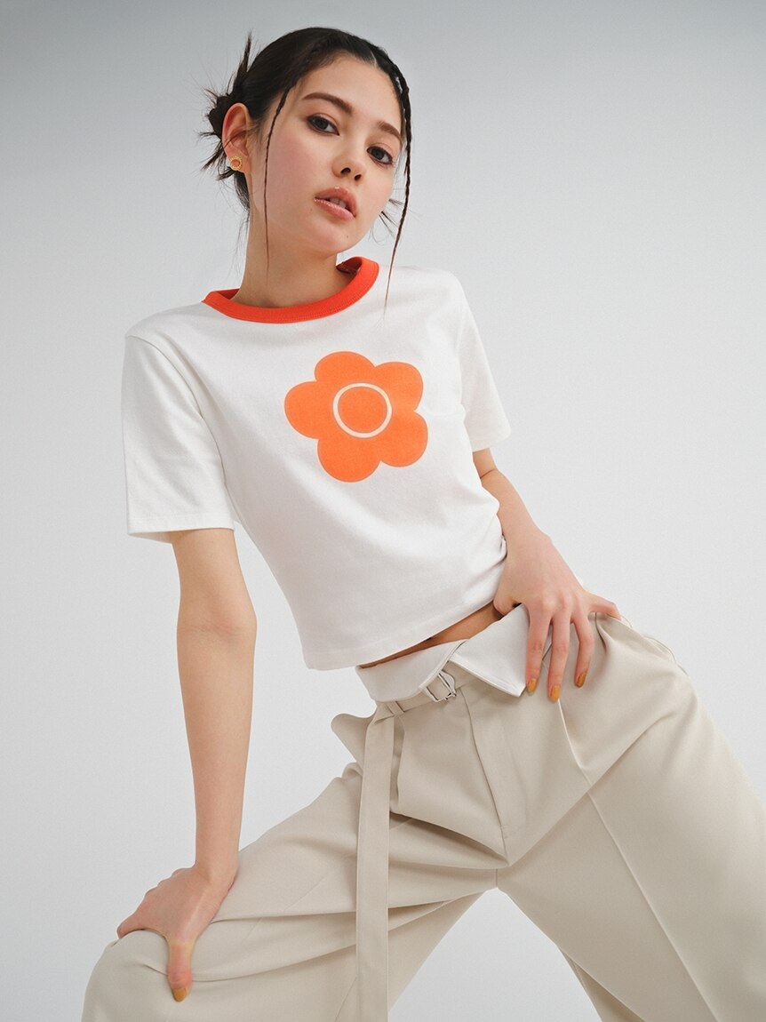 LILY BROWN×MARY QUANT】クロップドＴシャツ-