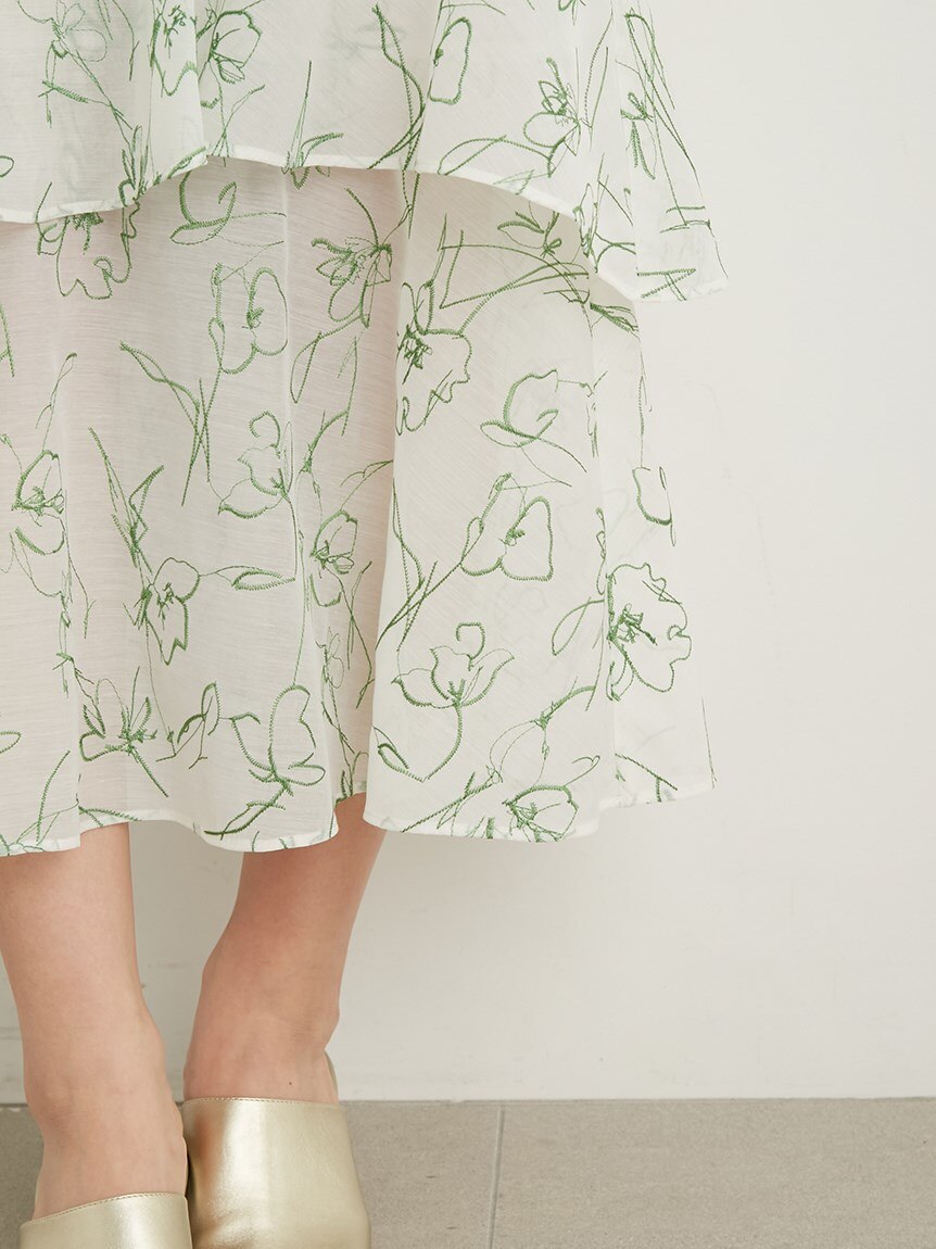 刺繍マーメイドスカート|LILY BROWN(リリーブラウン)の通販｜アイルミネ