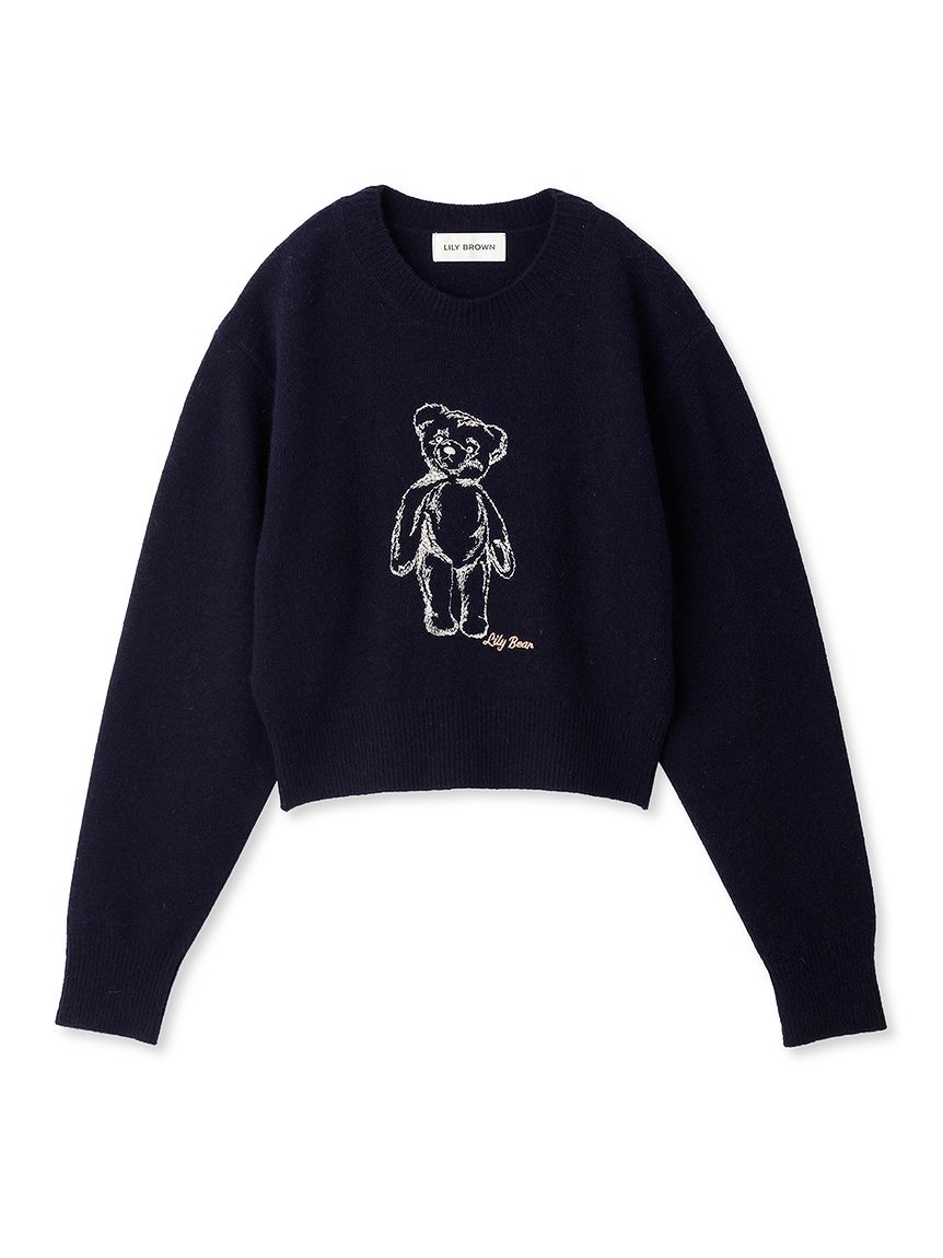 Lily Bear刺繍ニットプルオーバー|LILY BROWN(リリーブラウン)の通販