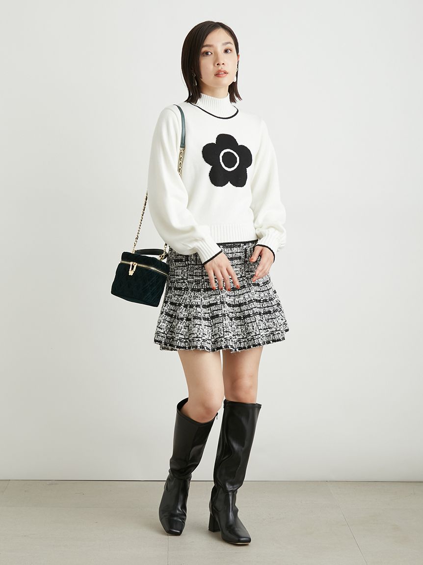 【LILY BROWN×MARY QUANT】ツイードニットスカート