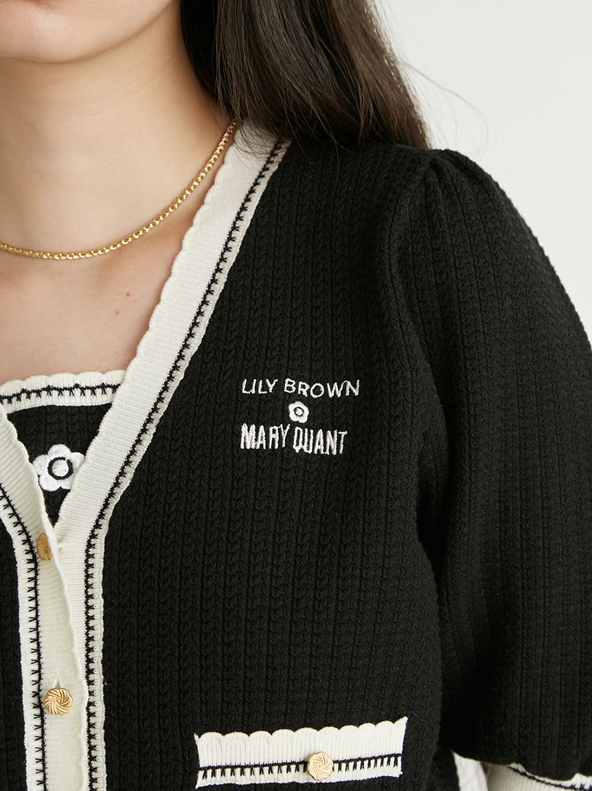 LILY BROWN×MARY QUANT】バイカラーパフニットカーディガン|LILY BROWN