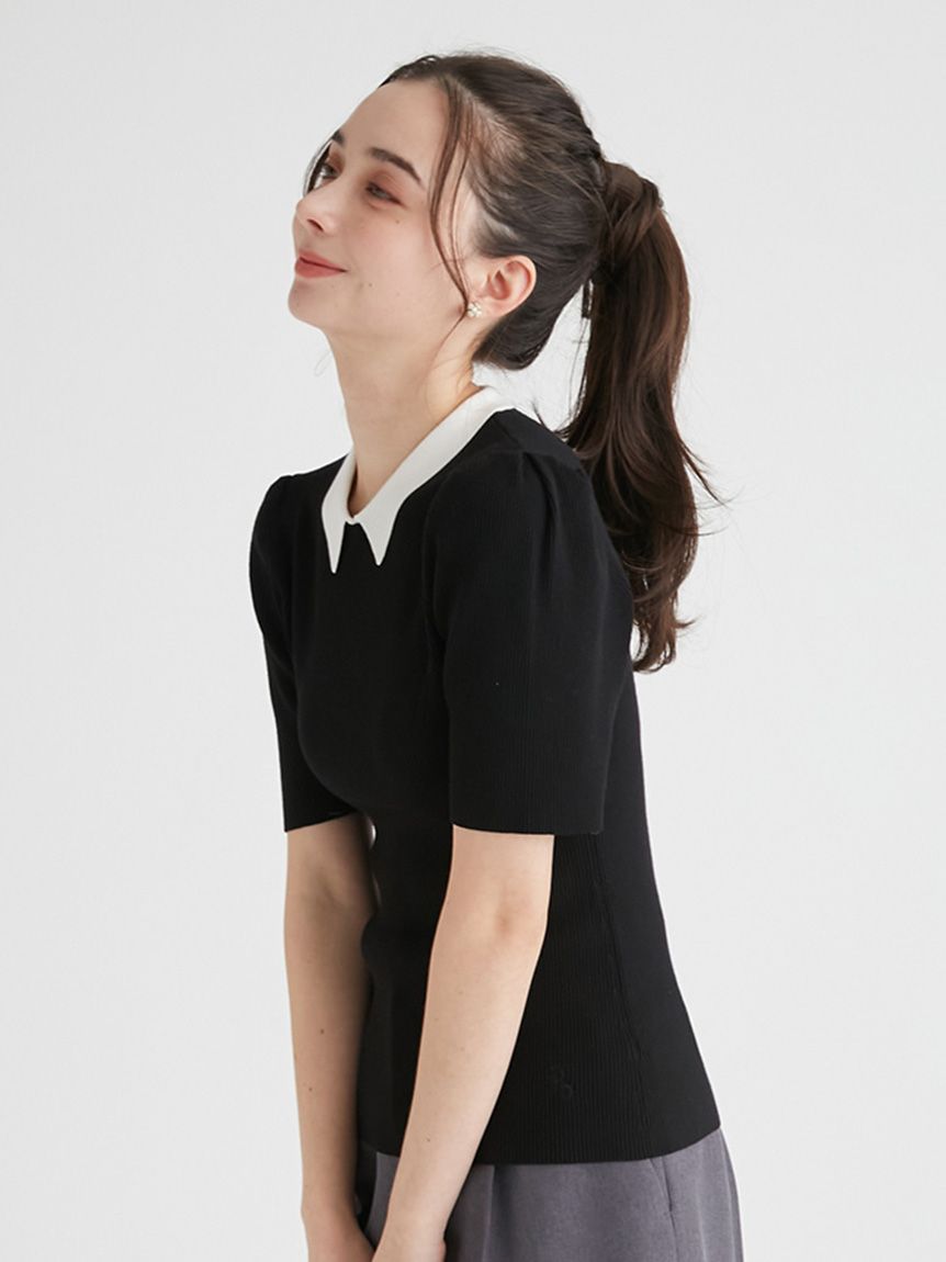 ロゴ刺繍衿付きニットプルオーバー|CELFORD(セルフォード)の通販 