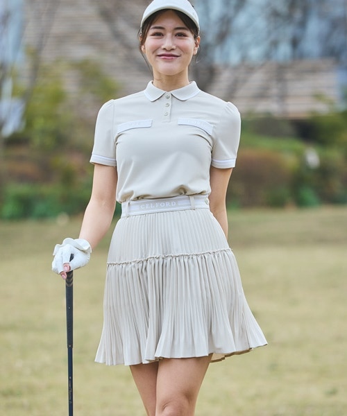 【CELFORD GOLF】ロゴジャガードカノコポロシャツ