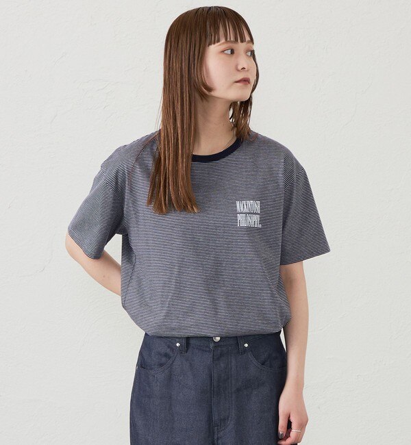 メンズファッションなら|【マッキントッシュフィロソフィー/MACKINTOSH PHILOSOPHY】 GREY LABEL 【SHARP LOGO】 ボーダー半袖T