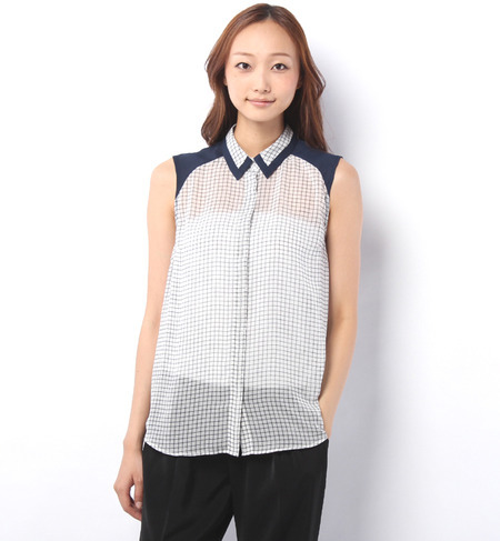 クレリックノースリチェックBL