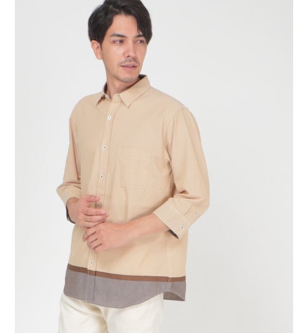 7分オックス裾切り替えシャツ|ikka(イッカ)の通販｜アイルミネ
