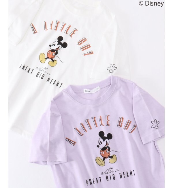 キッズ Disney ディズニー ミッキーマウス レタープリントtシャツ 100 150cm Ikka イッカ の通販 アイルミネ