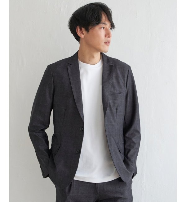 人気ファッションメンズ|【イッカ/ikka】 【セットアップ対応】メッシュチェックテーラードジャケット