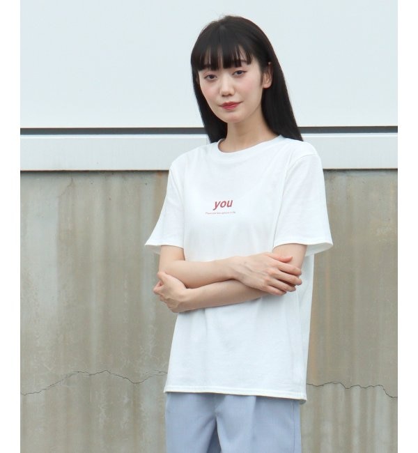 ＜アイルミネ＞【ヴァンスシェアスタイル/VENCE share style】 フロントロゴプリントTシャツ画像