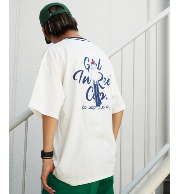 ＜アイルミネ＞【ヴァンスシェアスタイル/VENCE share style】 ハンドフォンガールラインリブTシャツ画像