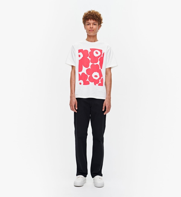 テキスタイ marimekko - 新品 マリメッコ Liuske Unikko Placement Tシャツ XSの通販 by  miikoo2525's shop｜マリメッコならラクマ エットはユ 