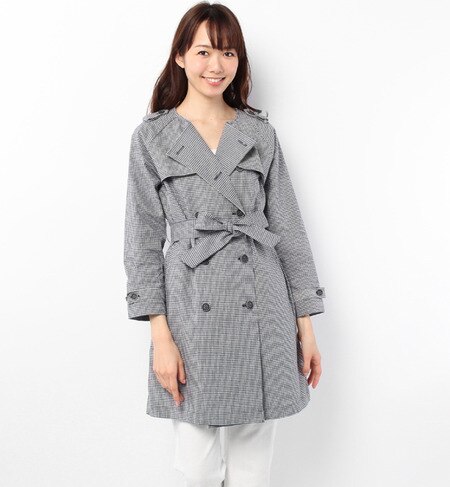 【フラワー/flower】 scallop check trench [送料無料]