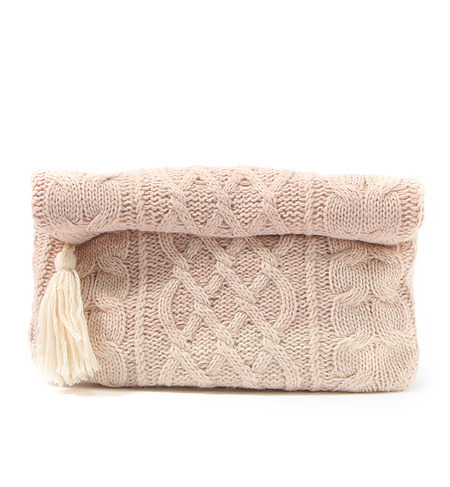 【フラワー/flower】 ケーブルニットクラッチバッグ [送料無料]