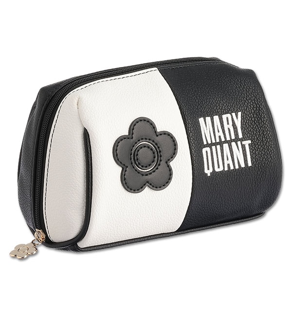 モテ系ファッションメンズ|【マリークヮント/MARY QUANT】 バイカラーデイジーロゴ オーバルポーチ