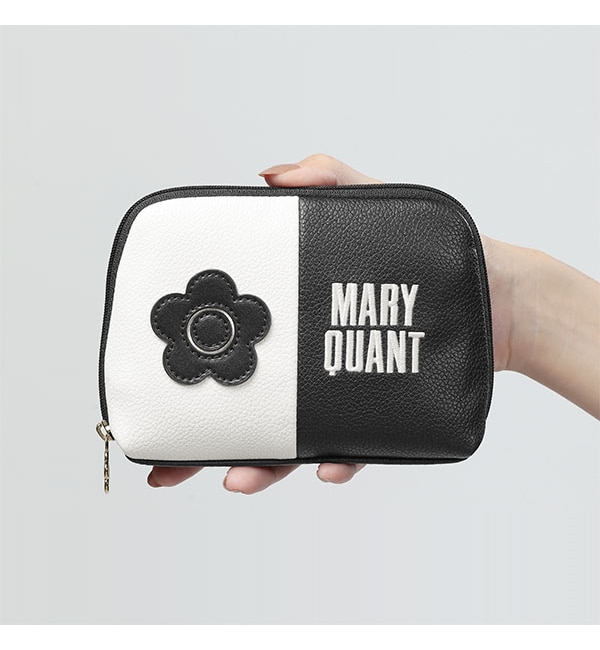 ファッションメンズお薦め|【マリークヮント/MARY QUANT】 バイカラーデイジーロゴ スクエアティッシュケース