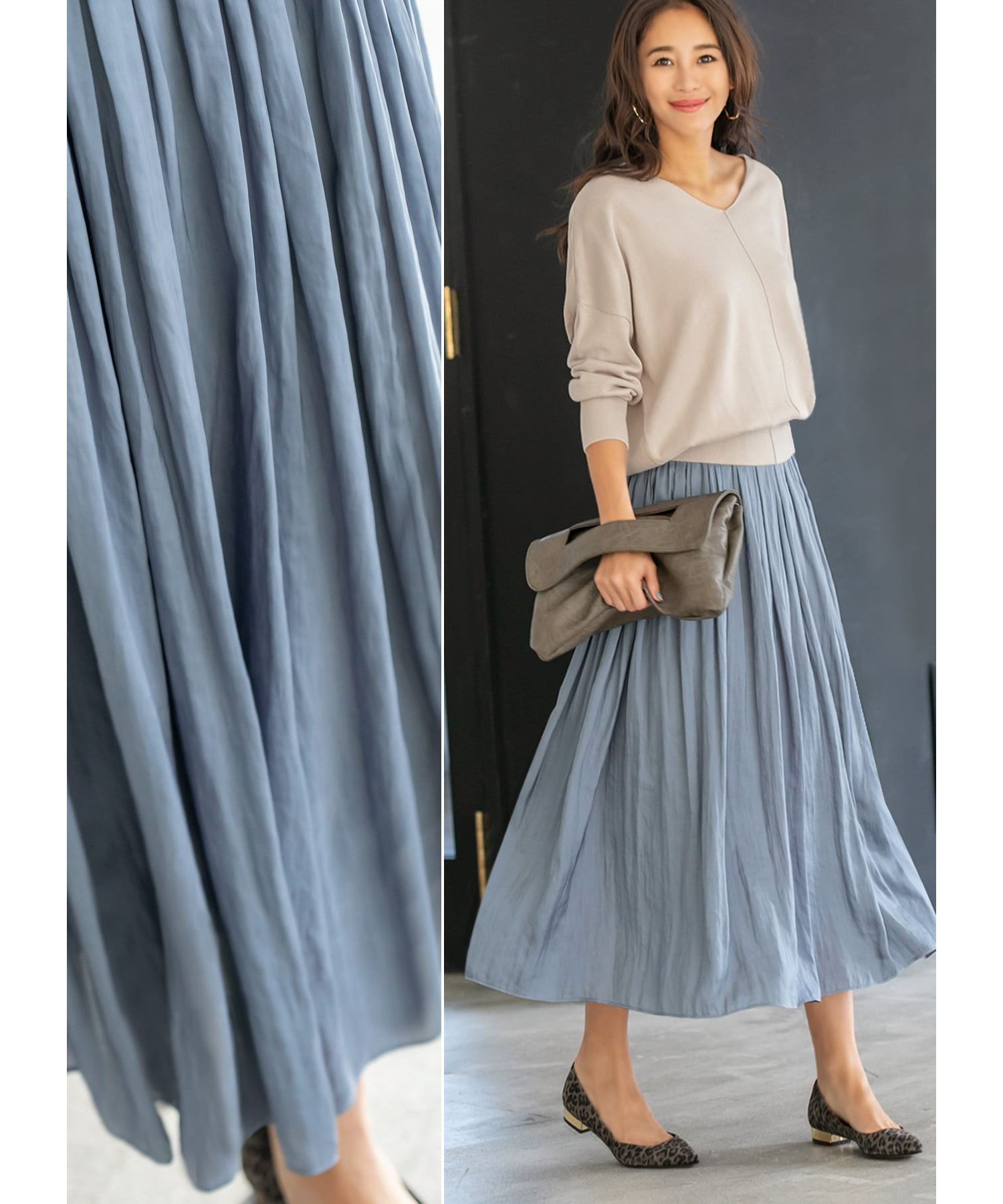 Made In Japan V サテンギャザーロングスカートe Style Deli スタイルデリ の通販 アイルミネ Made In Japan V サテンギャザーロングスカートe Style Deli スタイルデリ の通販 アイルミネ