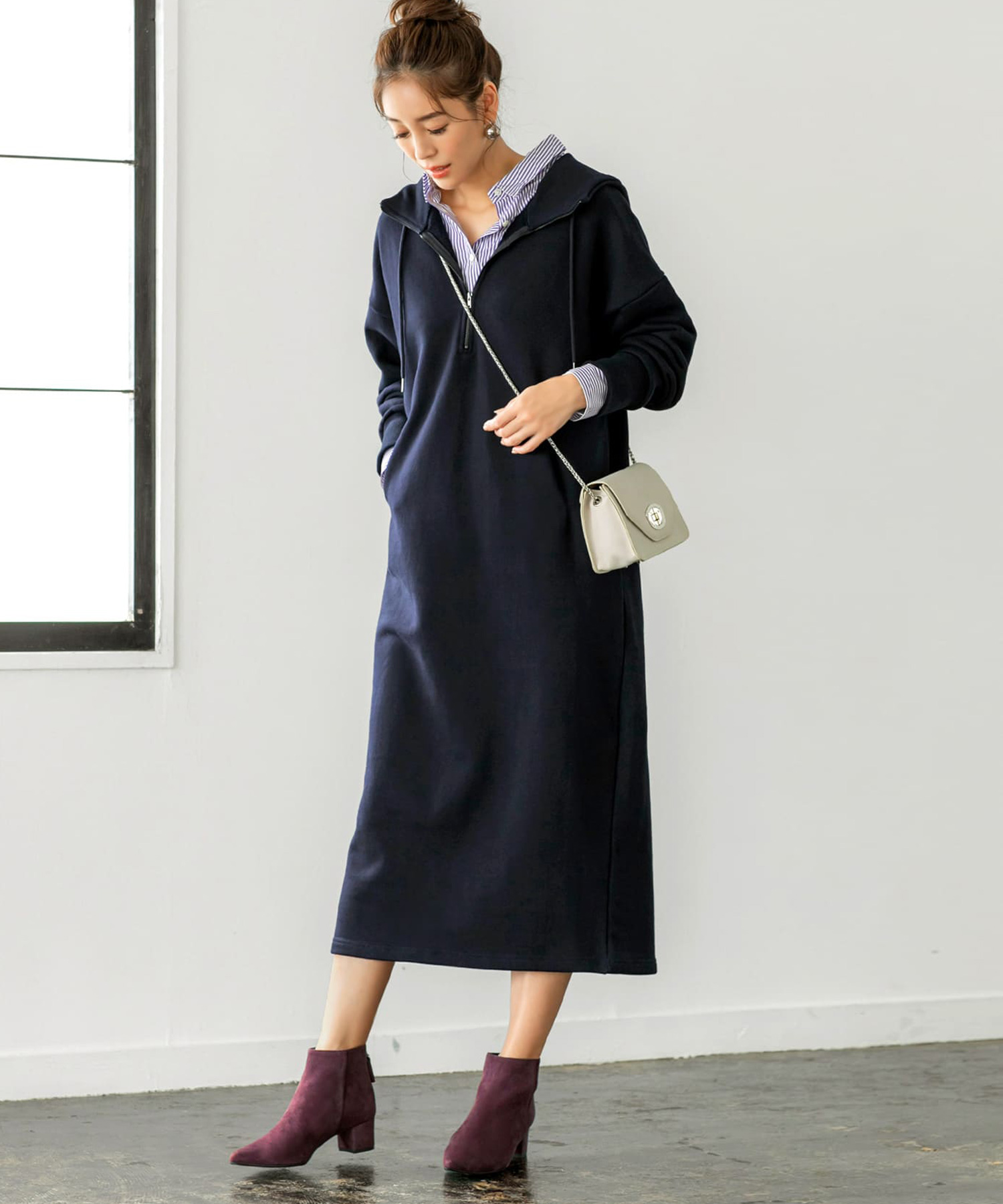 Luxe フード付きジップアップワンピース Style Deli スタイルデリ の通販 アイルミネ Luxe フード付きジップアップワンピース Style Deli スタイルデリ の通販 アイルミネ