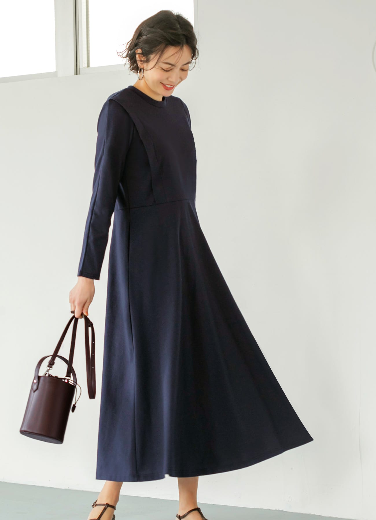 Luxe タック フレアーカットソーロングワンピース Style Deli スタイルデリ の通販 アイルミネ Luxe タック フレアーカットソーロングワンピース Style Deli スタイルデリ の通販 アイルミネ