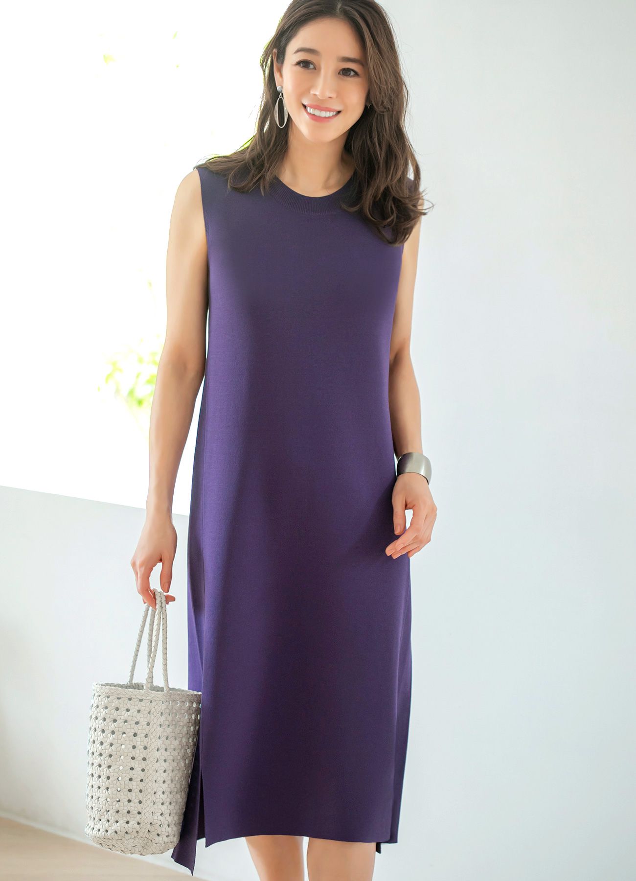 涼感サマーニットノースリーブワンピースb Style Deli スタイルデリ の通販 アイルミネ
