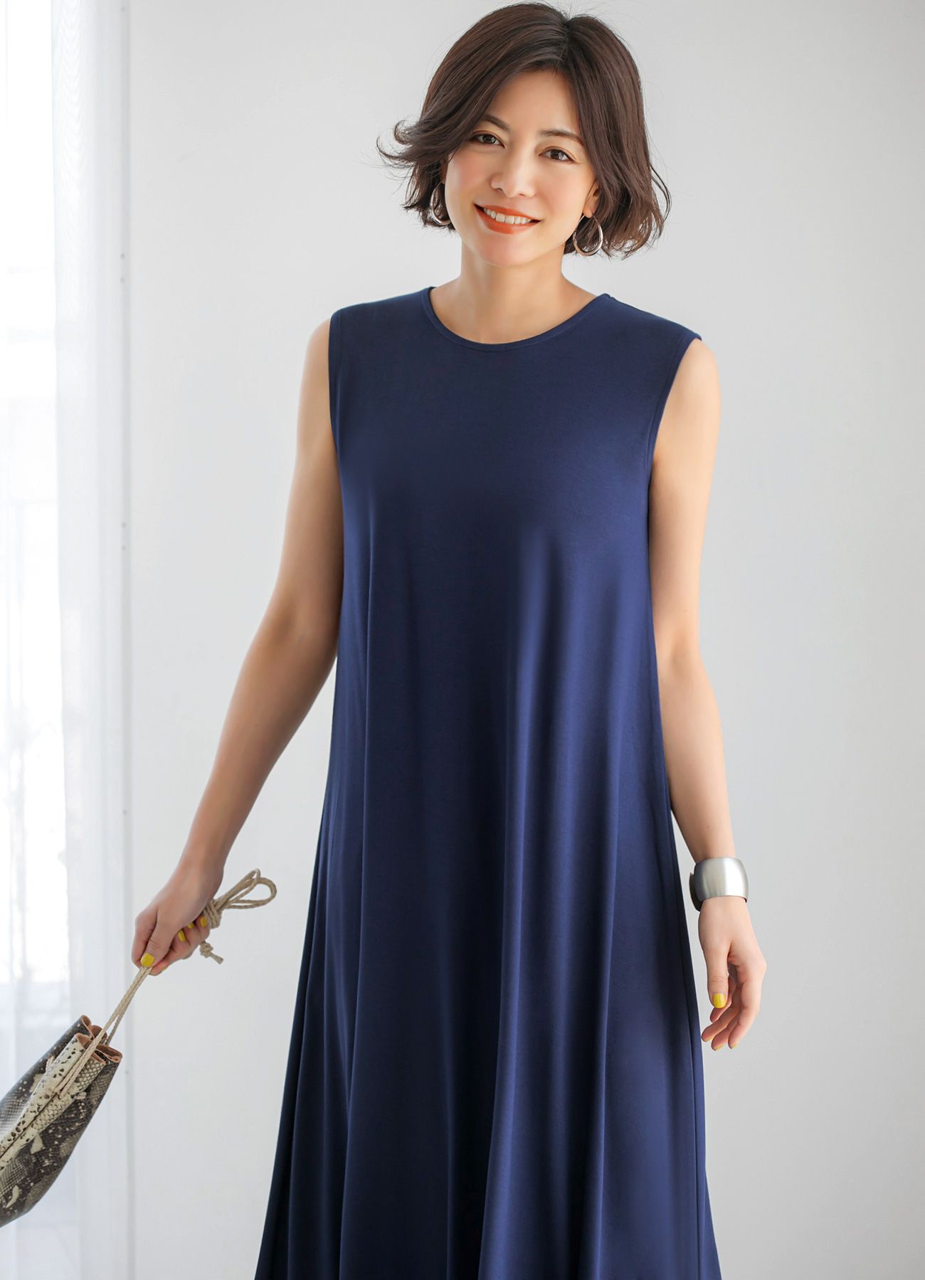 しっとり涼感 ノースリフレアワンピース ロングb Style Deli スタイルデリ の通販 アイルミネ
