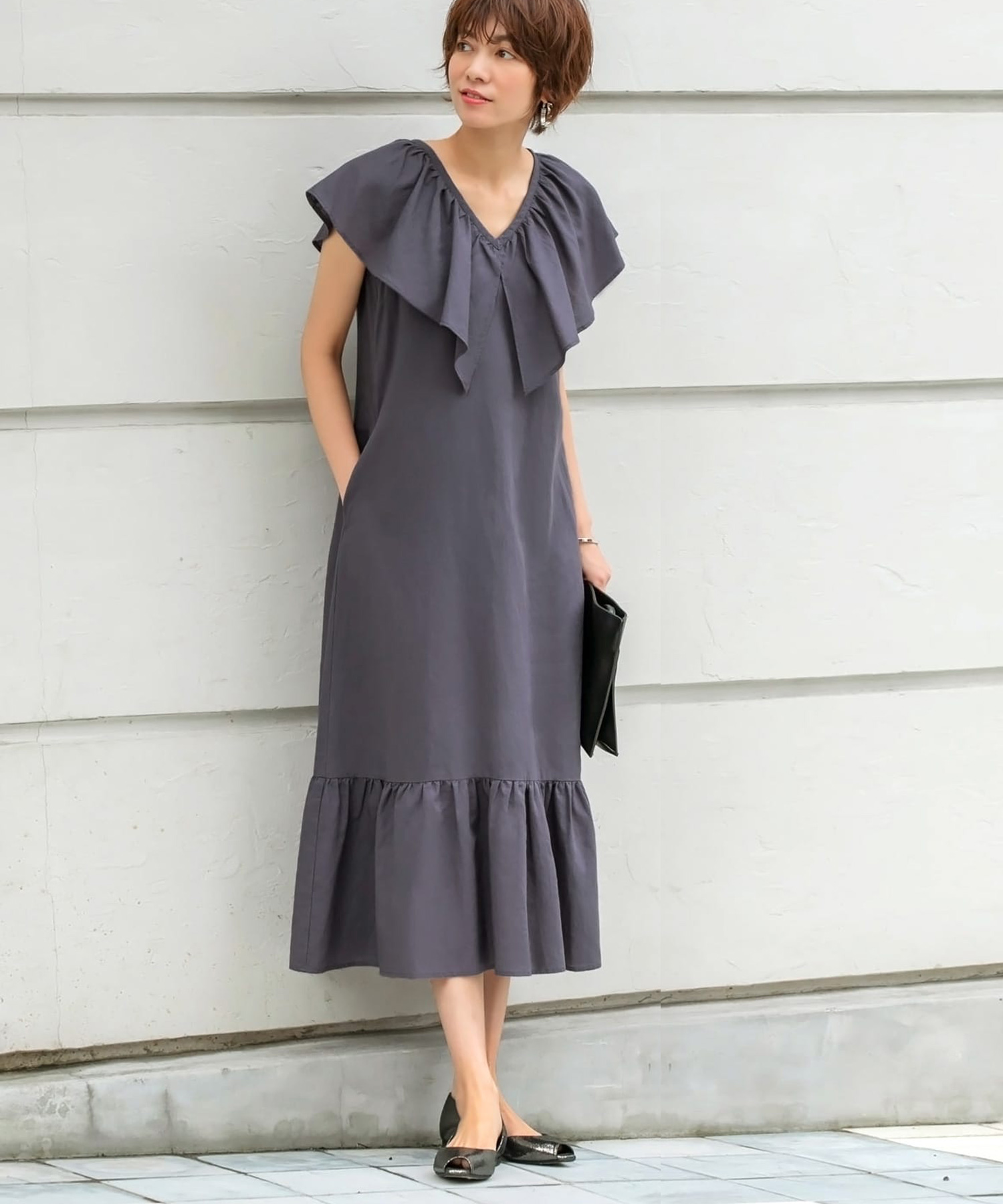 綿麻bigラッフルワンピース Style Deli スタイルデリ の通販 アイルミネ