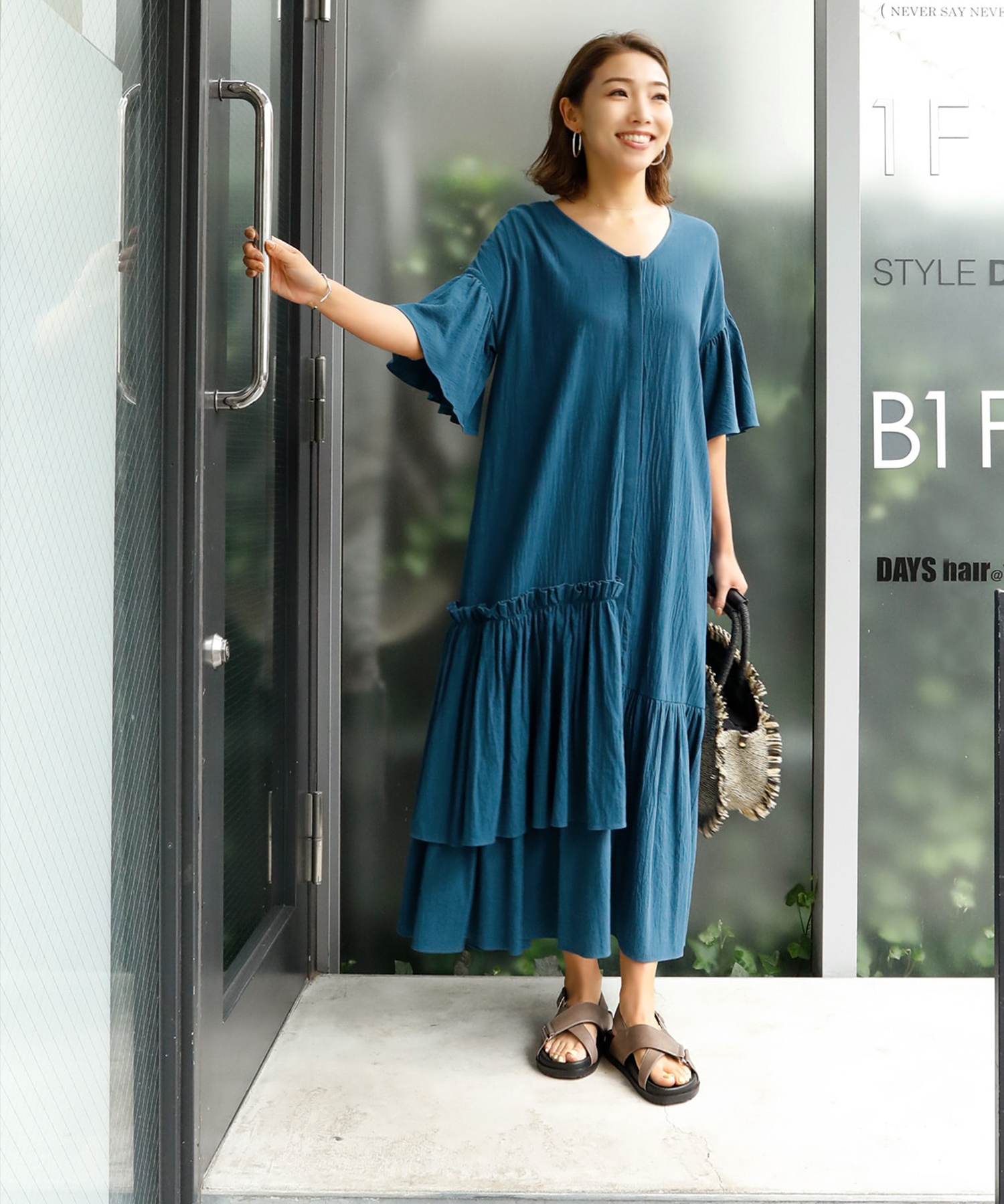 Luxe アシンメトリーギャザーワンピース Style Deli スタイルデリ の通販 アイルミネ