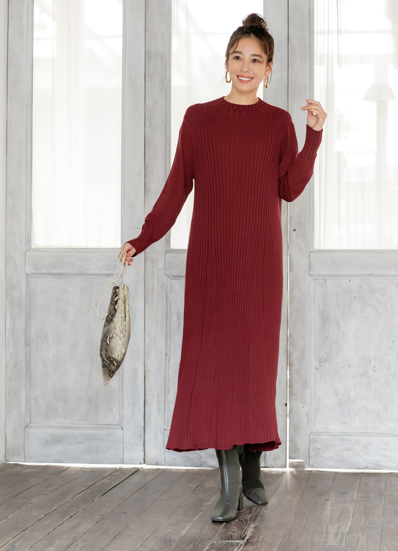 Luxe ぴったりしないリブニットワンピースb Style Deli スタイルデリ の通販 アイルミネ