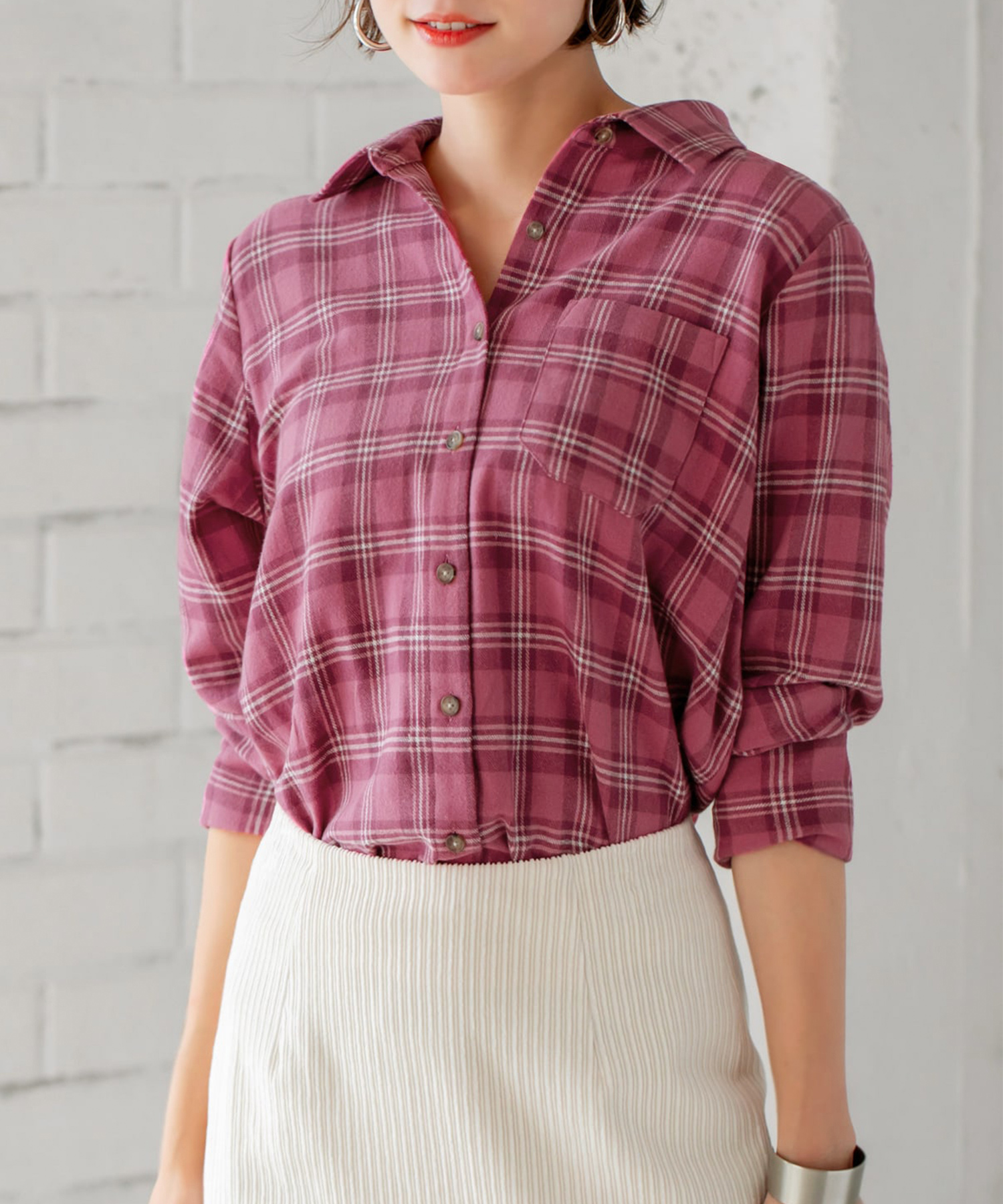 ベーシックフォルムチェック柄シャツ Typea Style Deli スタイルデリ の通販 アイルミネ