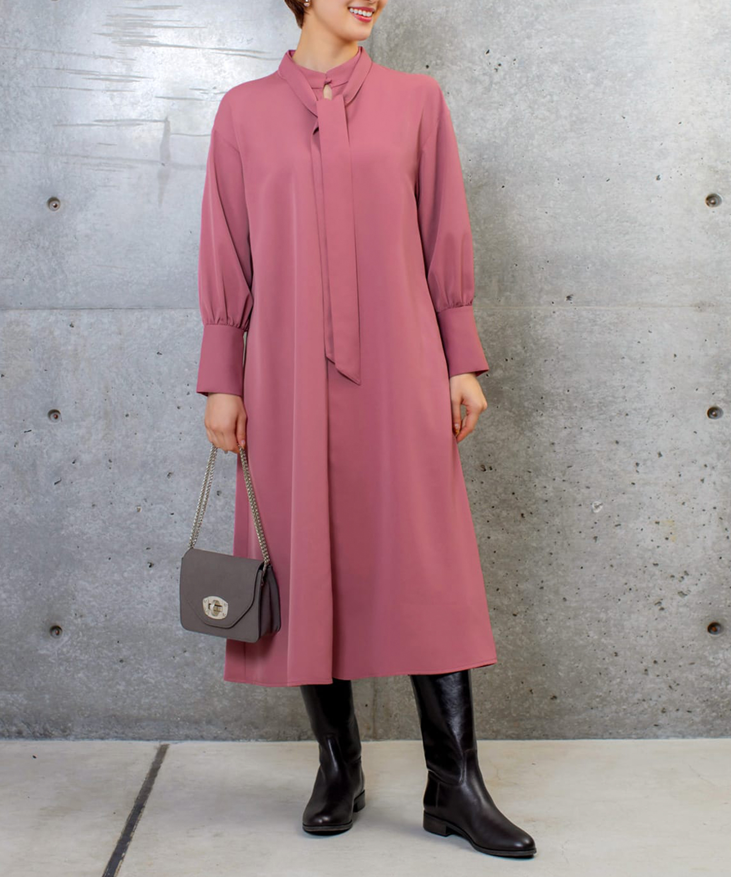 シワfreeボウタイaラインワンピース Style Deli スタイルデリ の通販 アイルミネ シワfreeボウタイaラインワンピース Style Deli スタイルデリ の通販 アイルミネ