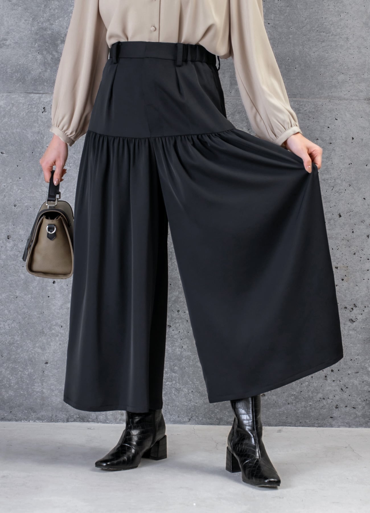 切替フレアワイドパンツ Style Deli スタイルデリ の通販 アイルミネ