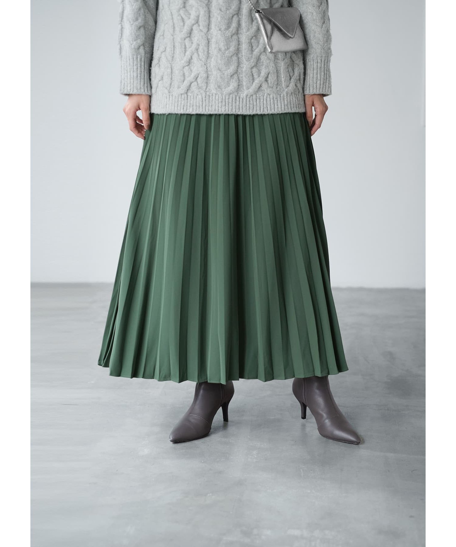 【soeju】ロングスカート プリーツ 90cm丈