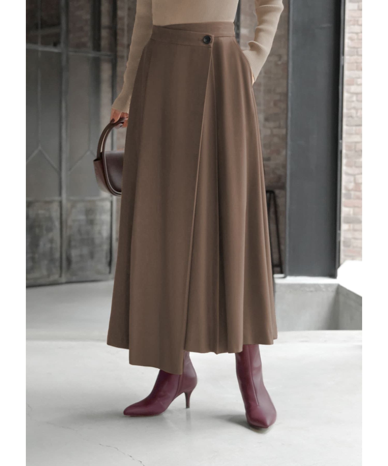56裾巾スタイルミキサー アシンメトリーラップスカート
