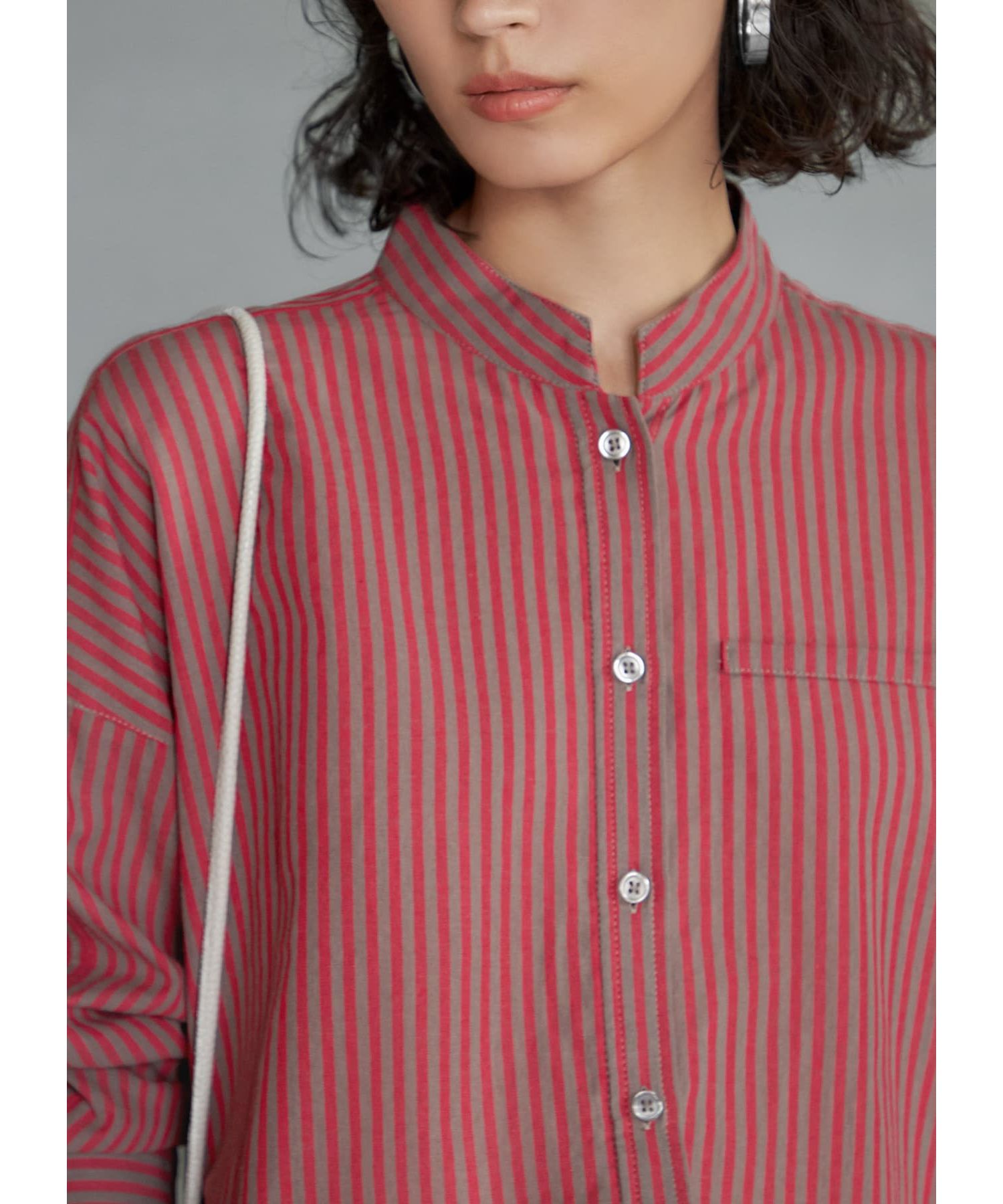 カラーナチュラルストライプ織りシャツ|STYLE DELI(スタイルデリ)の