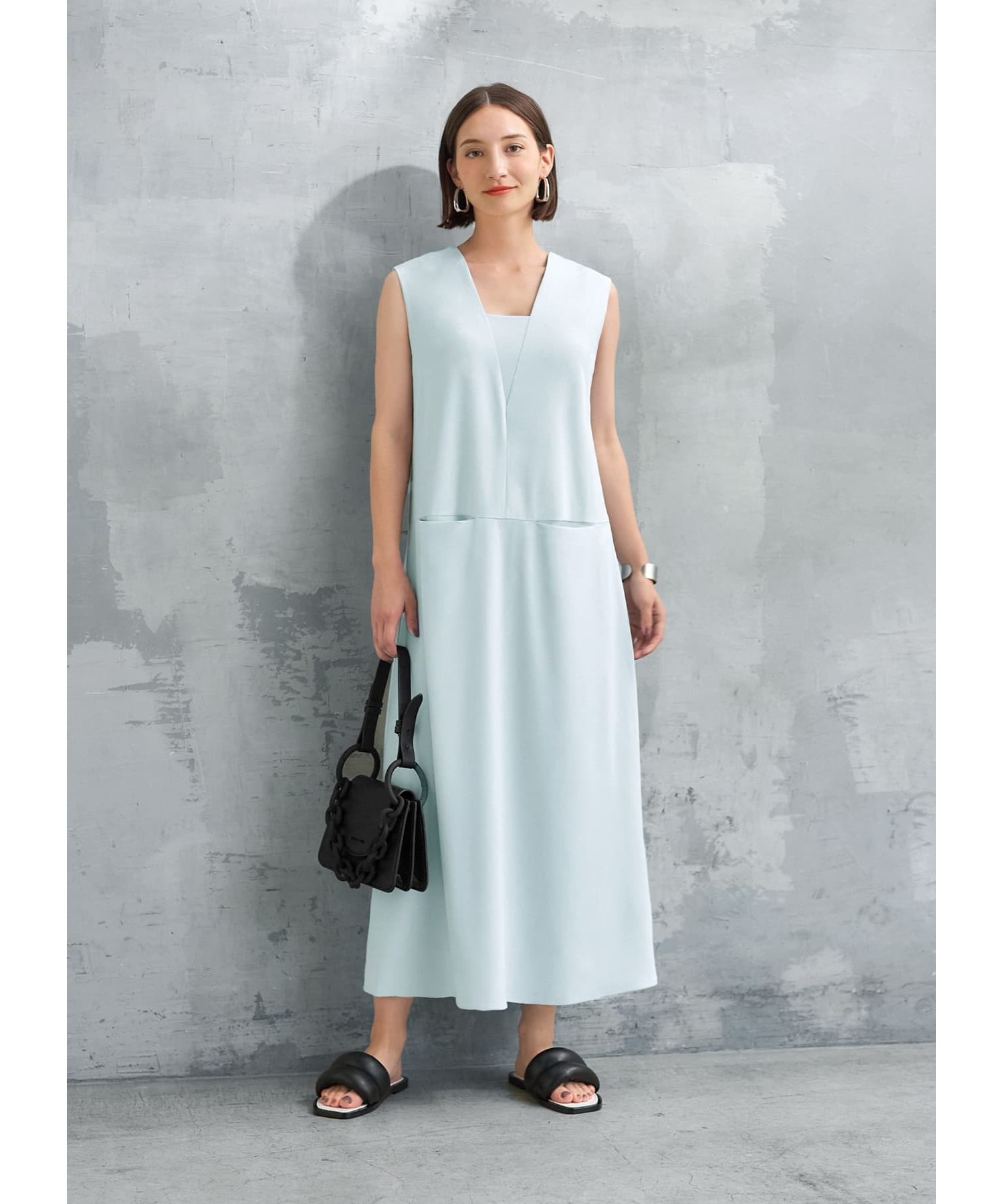 【LUXE】ジョーゼットスッキリAラインワンピース