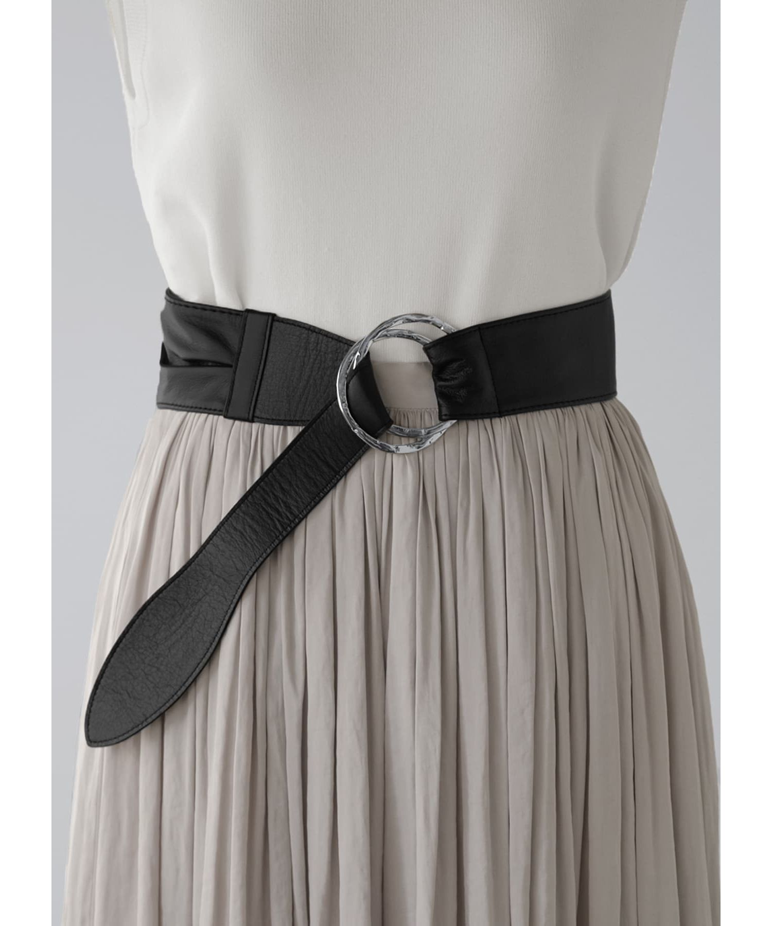 ダブルリングレザーサッシュベルト／SV金具|STYLE DELI(スタイルデリ  