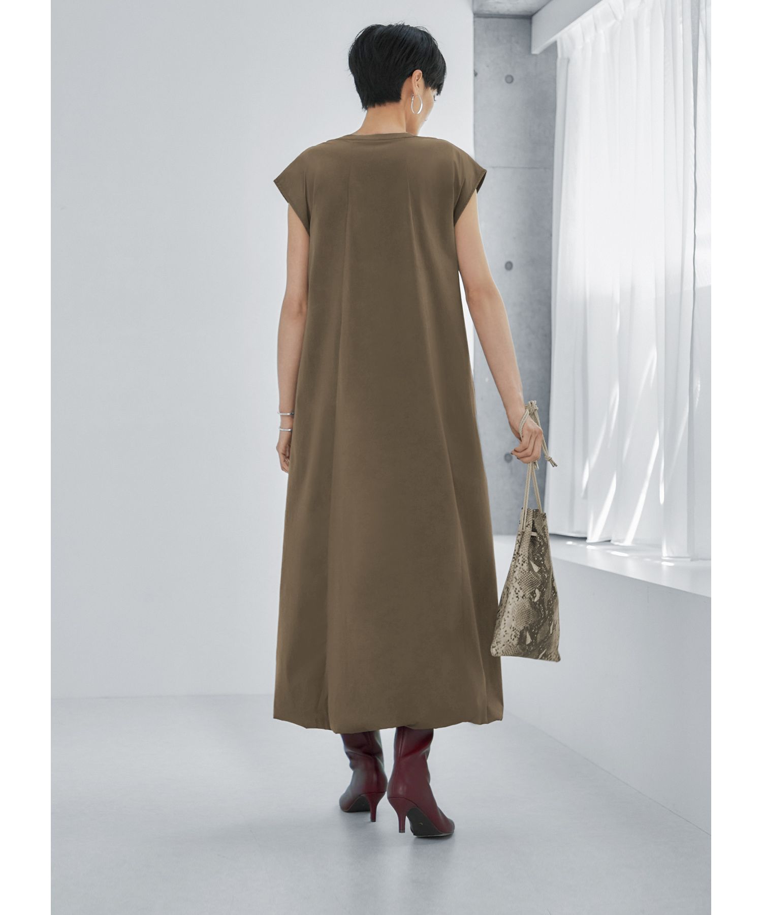 綿ナイロン裾バルーンワンピース|STYLE DELI(スタイルデリ)の通販