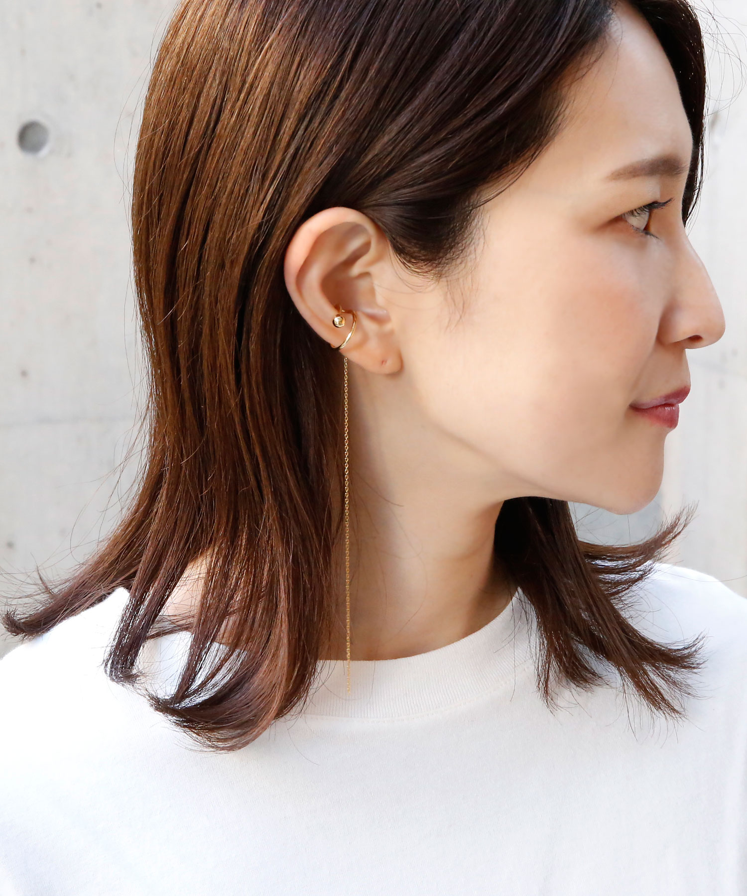 ロングチェーンイヤーカフ
