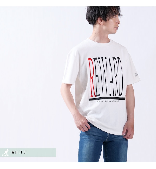 【カンゴール　リワード/KANGOL REWARD】 KANGOL REWARD プリントパイルクルーネックTシャツ