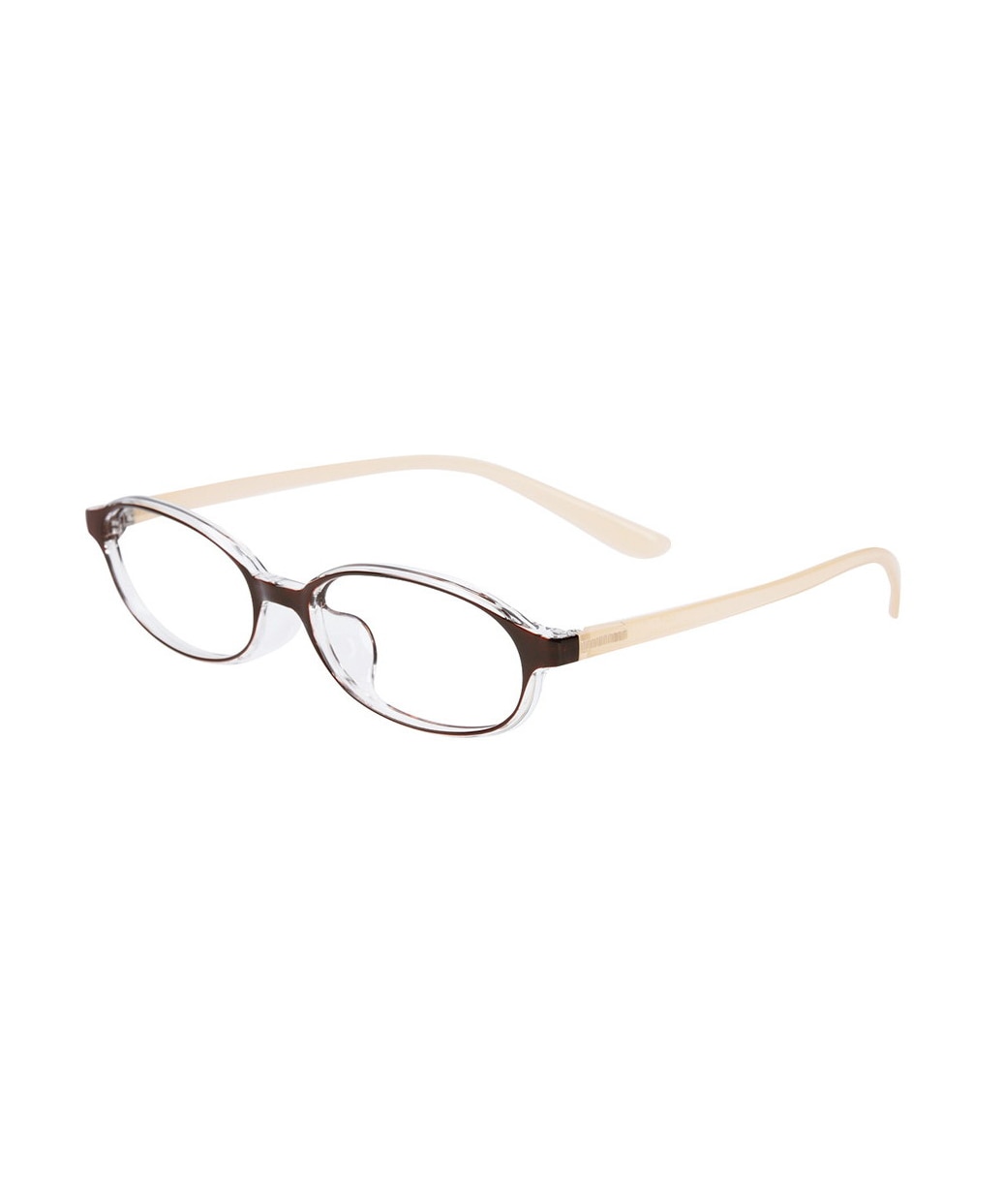 ゾフ +1.50 オーバル型 軽量 老眼鏡リーディンググラス ブラウンZoff