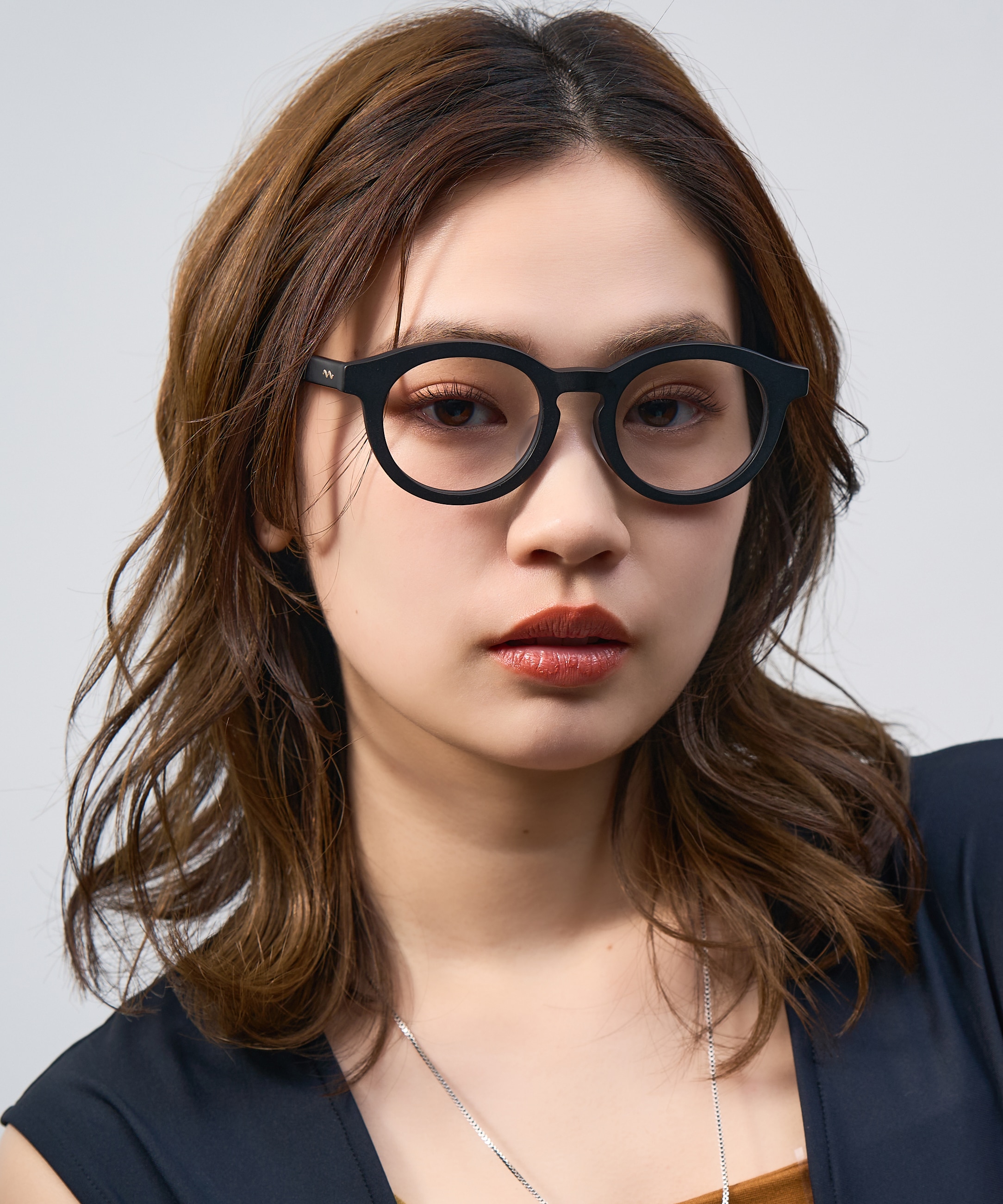 Zoff | Kirimaru ボストン型 メガネ レンズ交換券付き 黒縁 太縁フレーム 小顔効果 きりまる