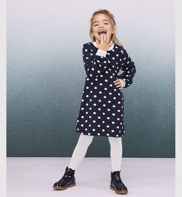 ジャガードドットワンピース Petit Bateau プチバトー の通販 アイルミネ