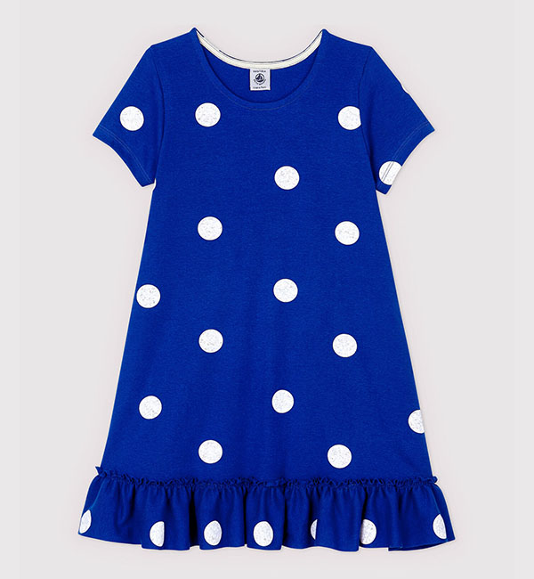 コットンリネンドットプリント半袖ワンピース Petit Bateau プチバトー の通販 アイルミネ コットンリネンドットプリント半袖ワンピース Petit Bateau プチバトー の通販 アイルミネ
