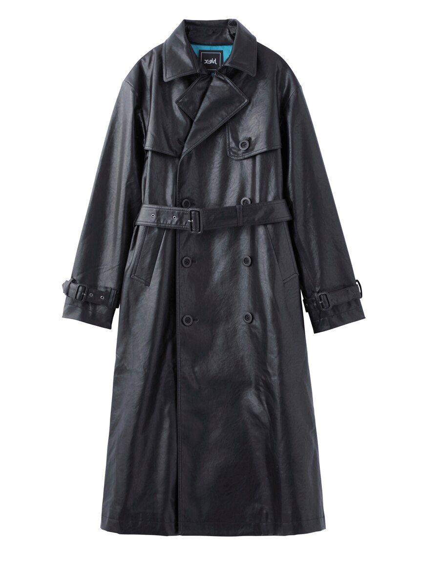 X-GIRL X YURINO FAUX LEATHER TRENCH COAT|X-girl(エックスガール)の