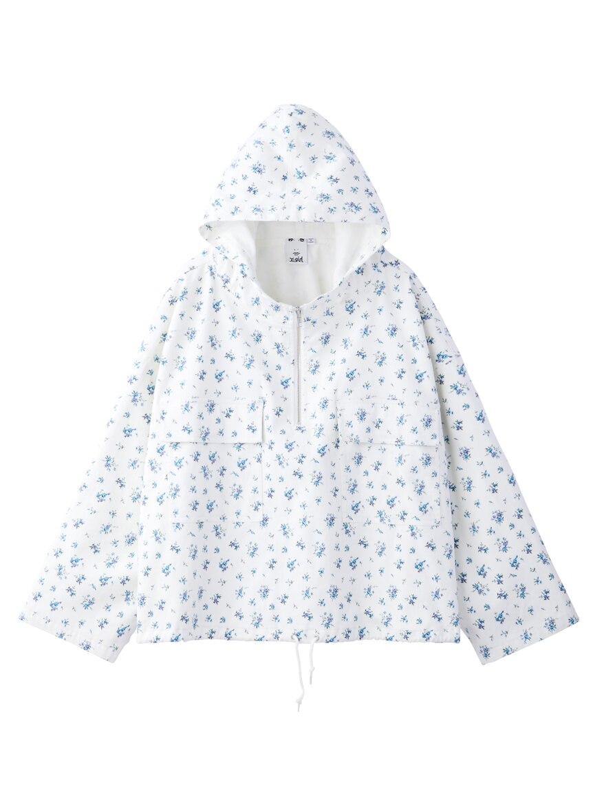 floral zip hoodie