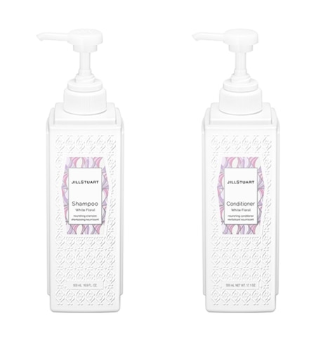 ジルスチュアート　シャンプー＆コンディショナーホワイトフローラル　ボトル(500ml)　セット